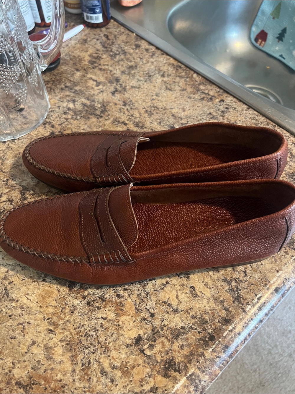 Salvatore Ferragamo Made in Italy men’s cognac penny loafers shoes size 10D. - Picture 6 of 13